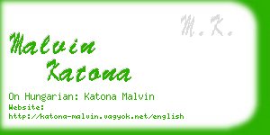 malvin katona business card